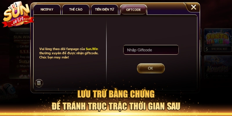 Lưu trữ bằng chứng để tránh trục trặc thời gian sau
